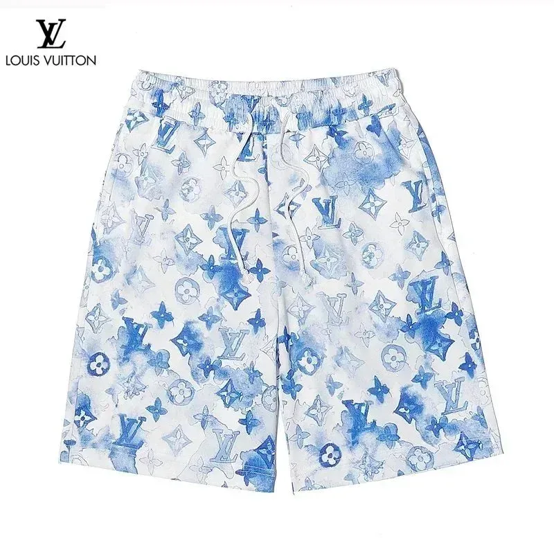 Louis Vuitton Monogram Print Shorts White/Blue