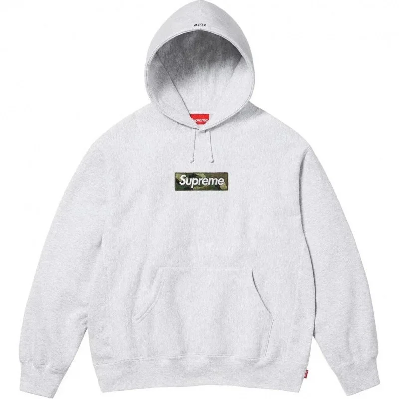 Grey Box Logo Hoodie