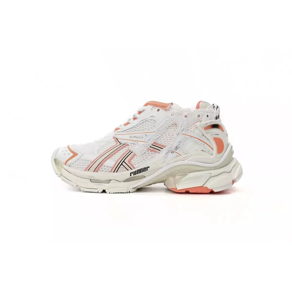 White Orange Runner Sneakers