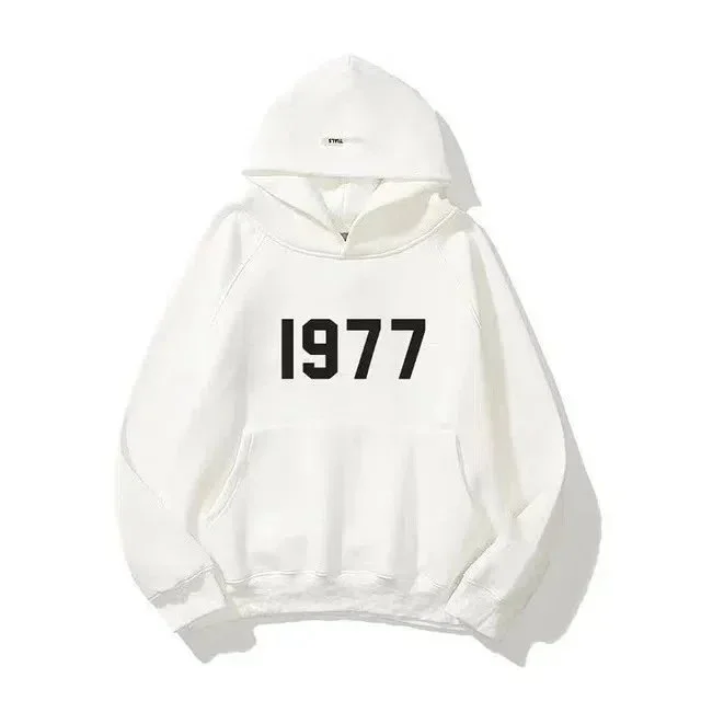 White 1977 Hoodie Sweatshirt
