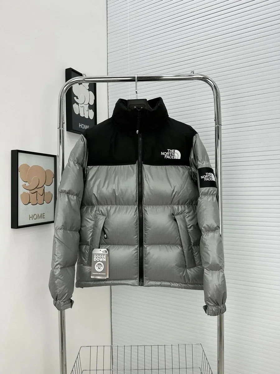 The North Face Nuptse Black/Grey Puffer Jacket