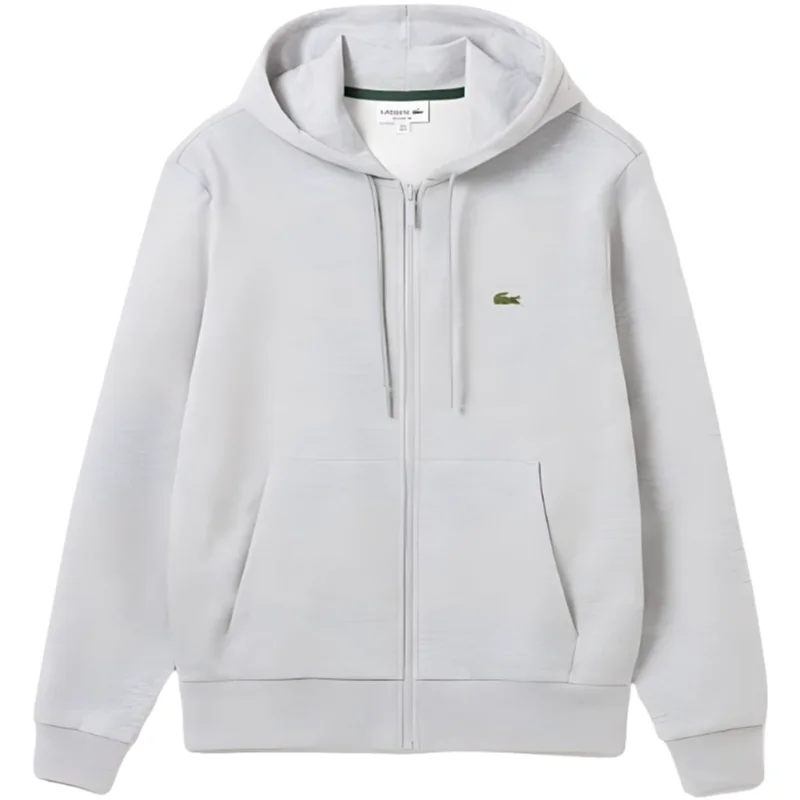 Lacoste L.12.12 Grey Zip-Up Hoodie