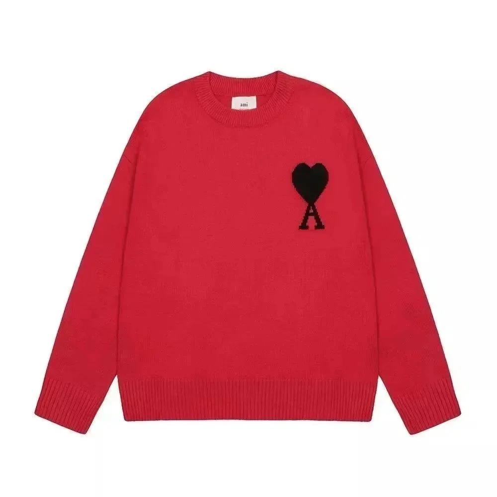 AMI Red Heart Logo Sweater
