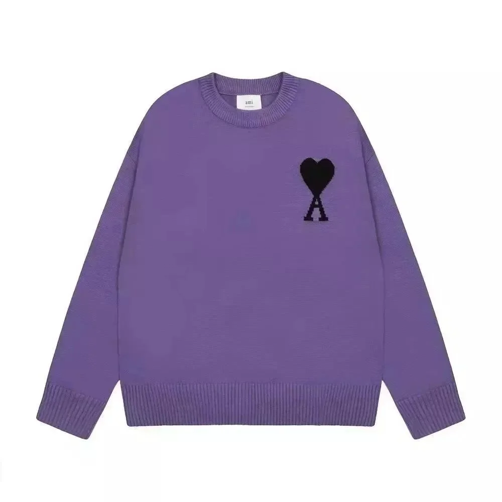 Ami Purple Heart Logo Sweater