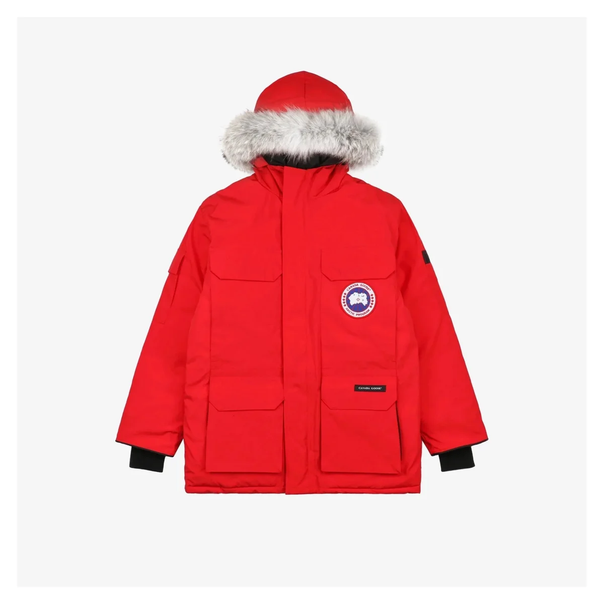 Canada Goose Expedition Red Parka with Fur Hood