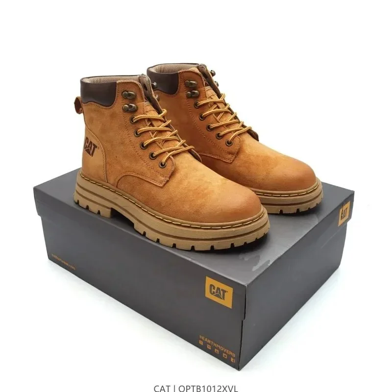 CAT Earthmovers Tan Leather Boots