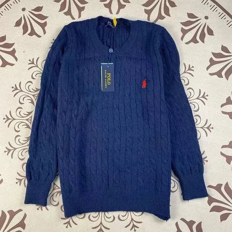 Ralph Lauren Navy Cable-Knit Sweater