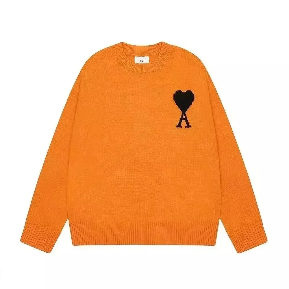 AMI Ami de Coeur Orange Sweater